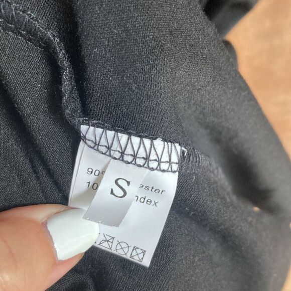 Vidussa Active Spaghetti Strap Twist Open Back Black Ruched Midi Dress - Picture 8 of 9